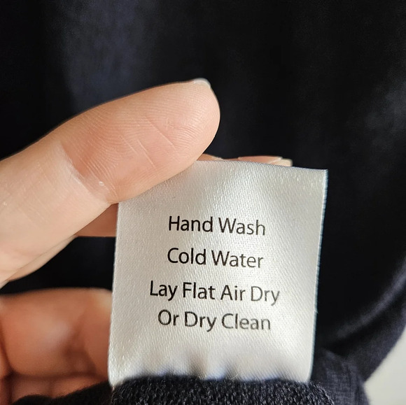 Proper Cloth Men's Size L Navy Blue Merino Wool Crewneck Sweater - Picture 7 of 7